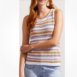 Tribal Knit Crochet Colored Tank Top